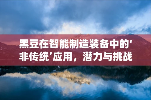黑豆在智能制造装备中的‘非传统’应用，潜力与挑战
