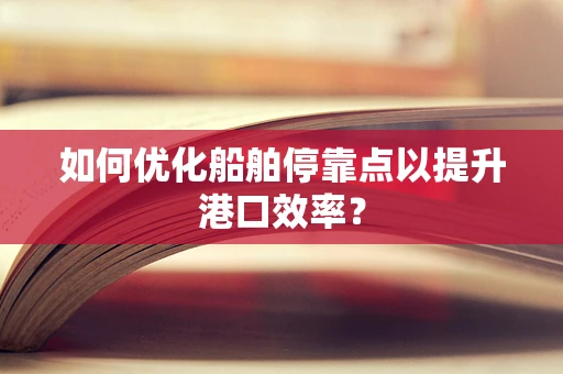 如何优化船舶停靠点以提升港口效率？