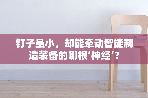 钉子虽小，却能牵动智能制造装备的哪根‘神经’？