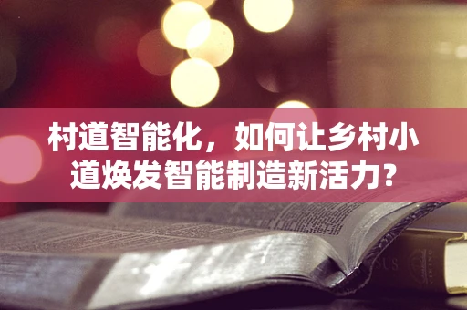 村道智能化，如何让乡村小道焕发智能制造新活力？