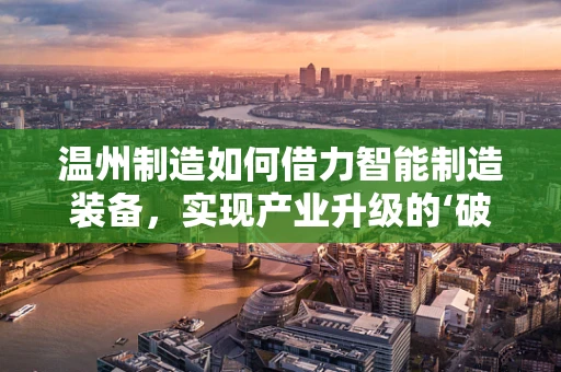 温州制造如何借力智能制造装备，实现产业升级的‘破茧成蝶’？