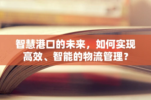 智慧港口的未来，如何实现高效、智能的物流管理？