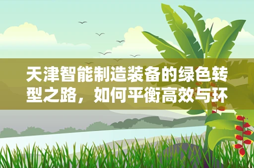 天津智能制造装备的绿色转型之路，如何平衡高效与环保？