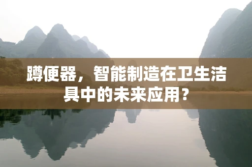 蹲便器，智能制造在卫生洁具中的未来应用？