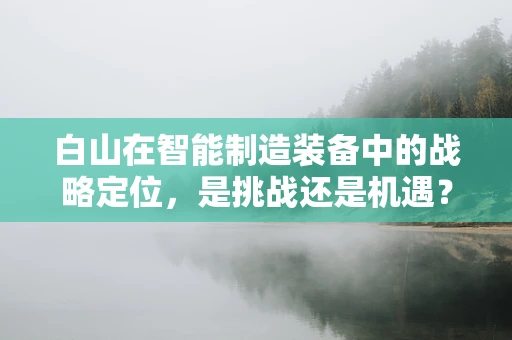 白山在智能制造装备中的战略定位，是挑战还是机遇？