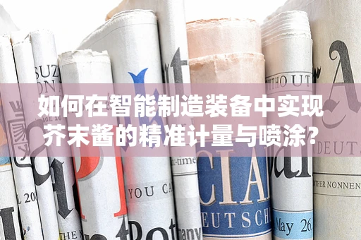 如何在智能制造装备中实现芥末酱的精准计量与喷涂？