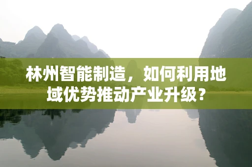 林州智能制造，如何利用地域优势推动产业升级？