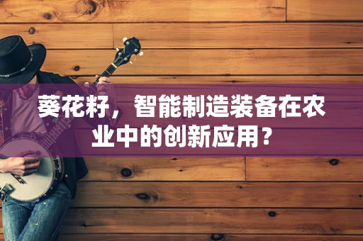 葵花籽，智能制造装备在农业中的创新应用？