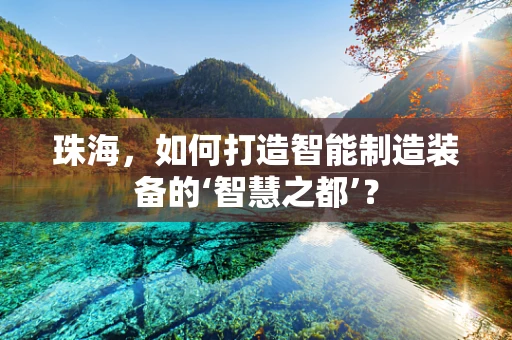 珠海，如何打造智能制造装备的‘智慧之都’？