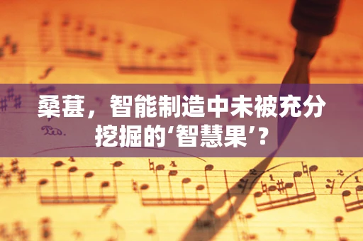 桑葚，智能制造中未被充分挖掘的‘智慧果’？