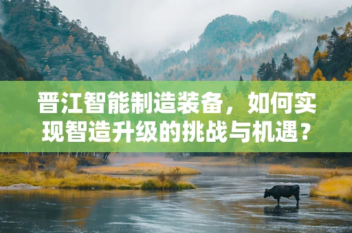 晋江智能制造装备，如何实现智造升级的挑战与机遇？