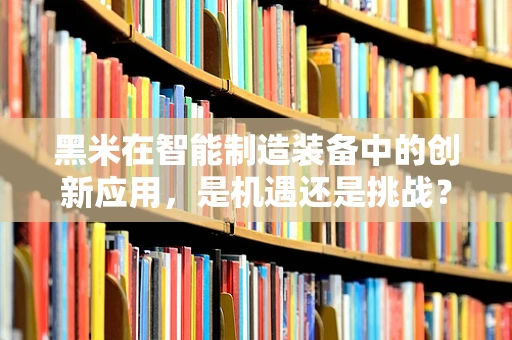 黑米在智能制造装备中的创新应用，是机遇还是挑战？