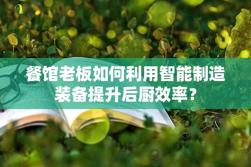 餐馆老板如何利用智能制造装备提升后厨效率？