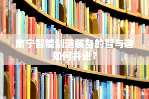 南宁智能制造装备的智与造如何并进？