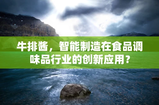 牛排酱，智能制造在食品调味品行业的创新应用？