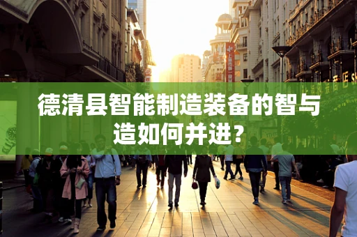 德清县智能制造装备的智与造如何并进？