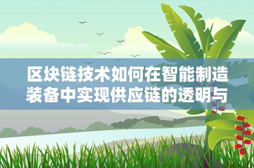 区块链技术如何在智能制造装备中实现供应链的透明与安全？