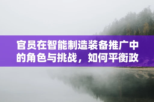 官员在智能制造装备推广中的角色与挑战，如何平衡政策引导与市场创新？