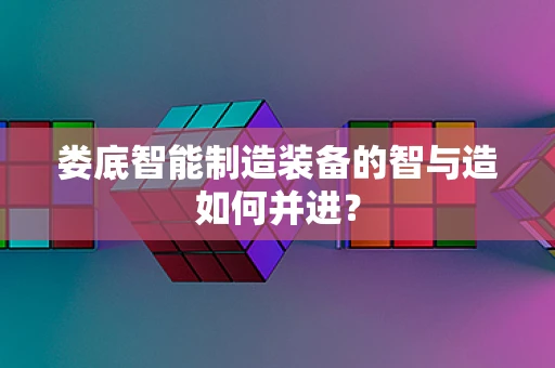 娄底智能制造装备的智与造如何并进？