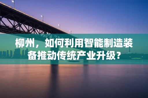 柳州，如何利用智能制造装备推动传统产业升级？