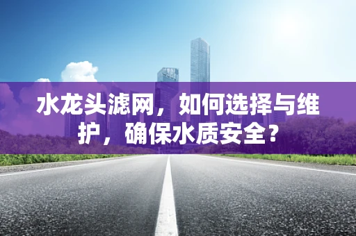 水龙头滤网，如何选择与维护，确保水质安全？