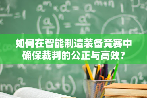 如何在智能制造装备竞赛中确保裁判的公正与高效？
