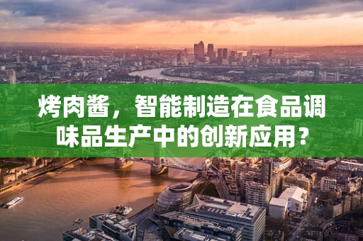 烤肉酱，智能制造在食品调味品生产中的创新应用？