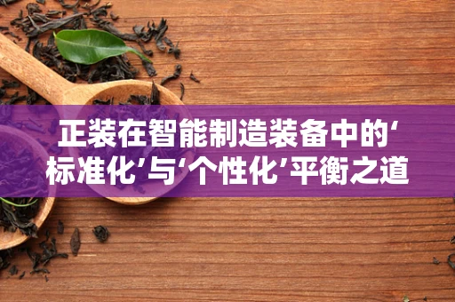 正装在智能制造装备中的‘标准化’与‘个性化’平衡之道？