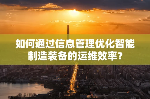 如何通过信息管理优化智能制造装备的运维效率？