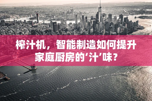榨汁机，智能制造如何提升家庭厨房的‘汁’味？