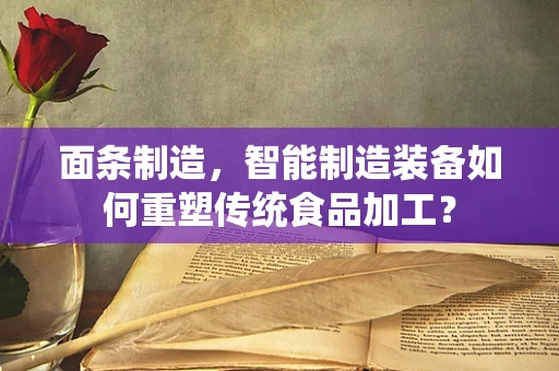 面条制造，智能制造装备如何重塑传统食品加工？