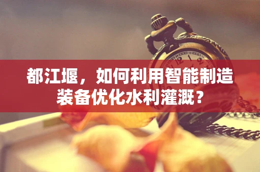 都江堰，如何利用智能制造装备优化水利灌溉？