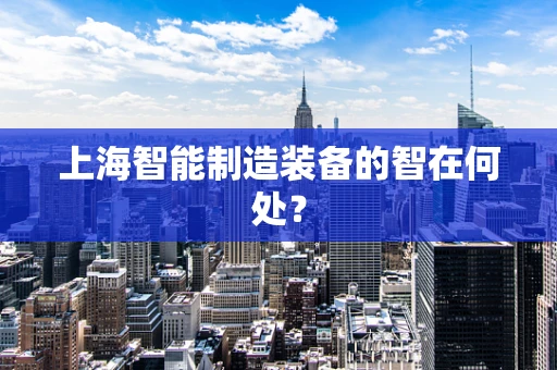 上海智能制造装备的智在何处？
