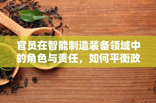 官员在智能制造装备领域中的角色与责任，如何平衡政策引导与市场创新？