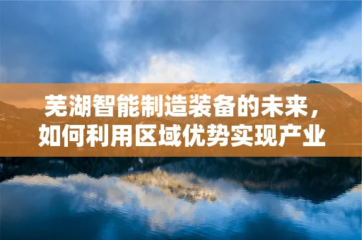 芜湖智能制造装备的未来，如何利用区域优势实现产业升级？