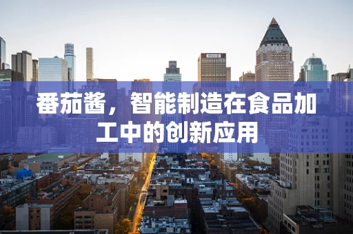 番茄酱，智能制造在食品加工中的创新应用