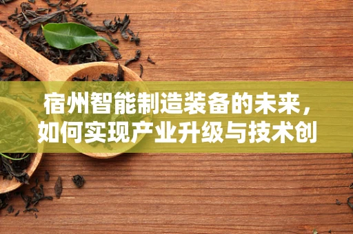 宿州智能制造装备的未来，如何实现产业升级与技术创新？
