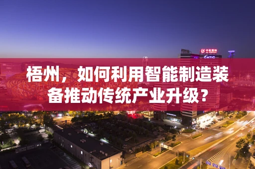 梧州，如何利用智能制造装备推动传统产业升级？