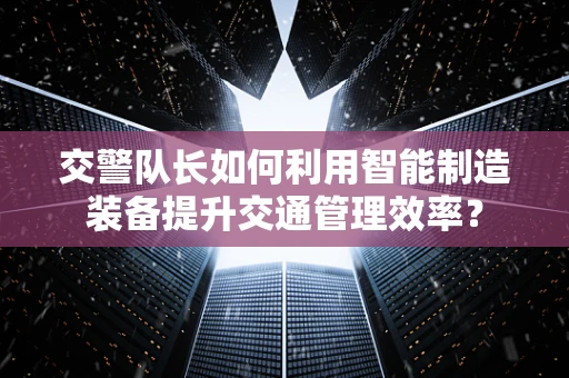 交警队长如何利用智能制造装备提升交通管理效率？