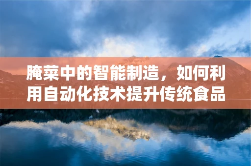 腌菜中的智能制造，如何利用自动化技术提升传统食品的卫生与效率？