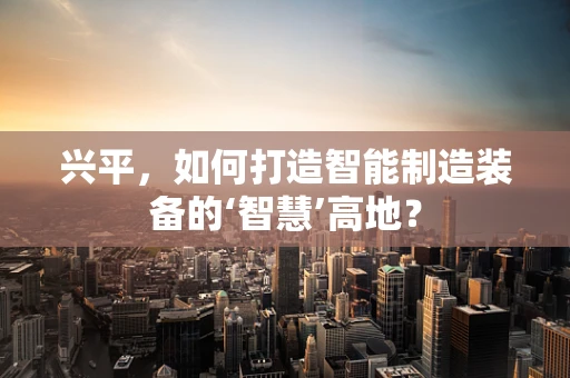兴平，如何打造智能制造装备的‘智慧’高地？