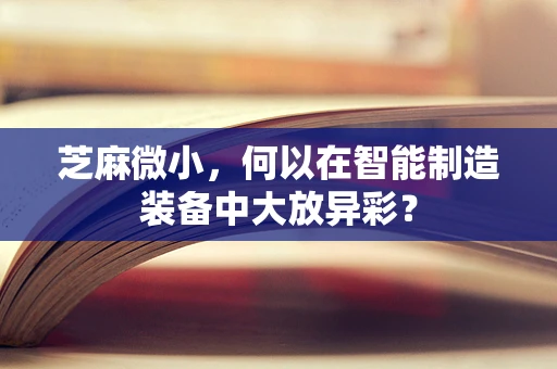 芝麻微小，何以在智能制造装备中大放异彩？