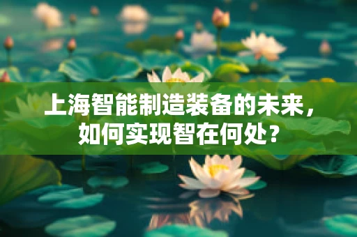 上海智能制造装备的未来，如何实现智在何处？