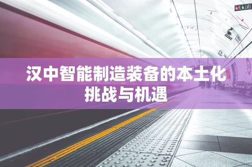 汉中智能制造装备的本土化挑战与机遇