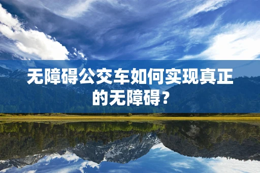 无障碍公交车如何实现真正的无障碍？