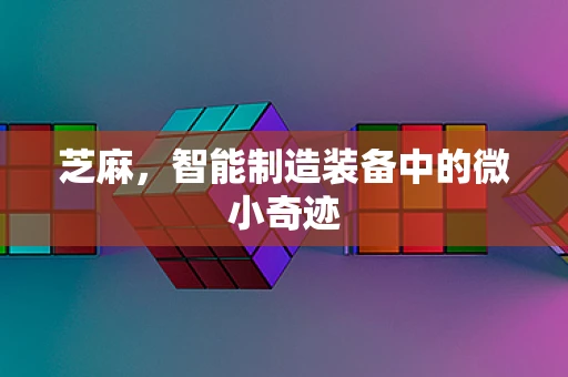 芝麻，智能制造装备中的微小奇迹