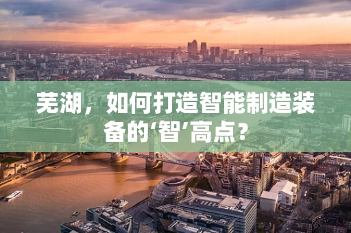 芜湖，如何打造智能制造装备的‘智’高点？