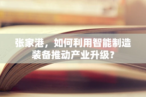 张家港，如何利用智能制造装备推动产业升级？