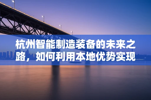 杭州智能制造装备的未来之路，如何利用本地优势实现产业升级？