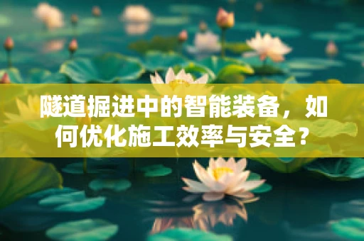 隧道掘进中的智能装备，如何优化施工效率与安全？